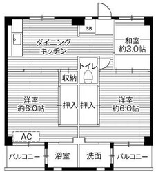 ビレッジハウス鎌倉3号棟 (405号室)の物件間取画像